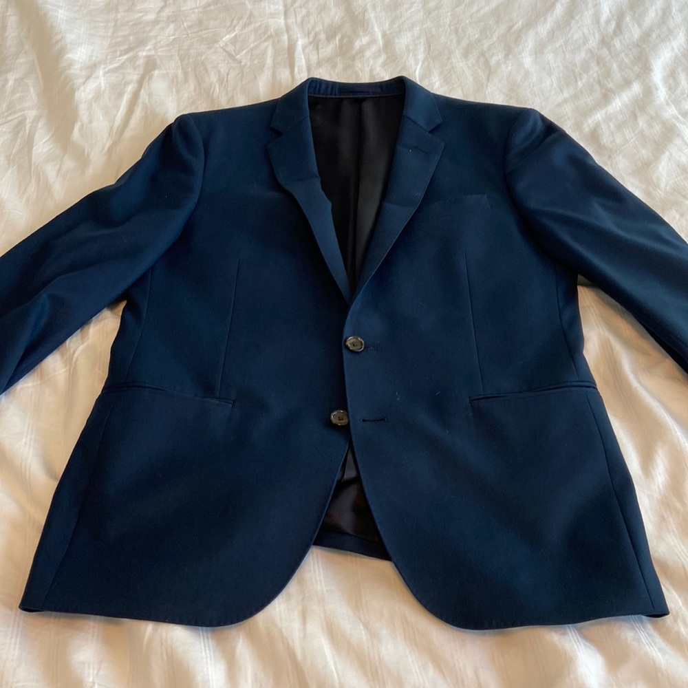 J Crew Ludlow Suit. Navy Blue. Jacket: 40s Pants: 34W 30L